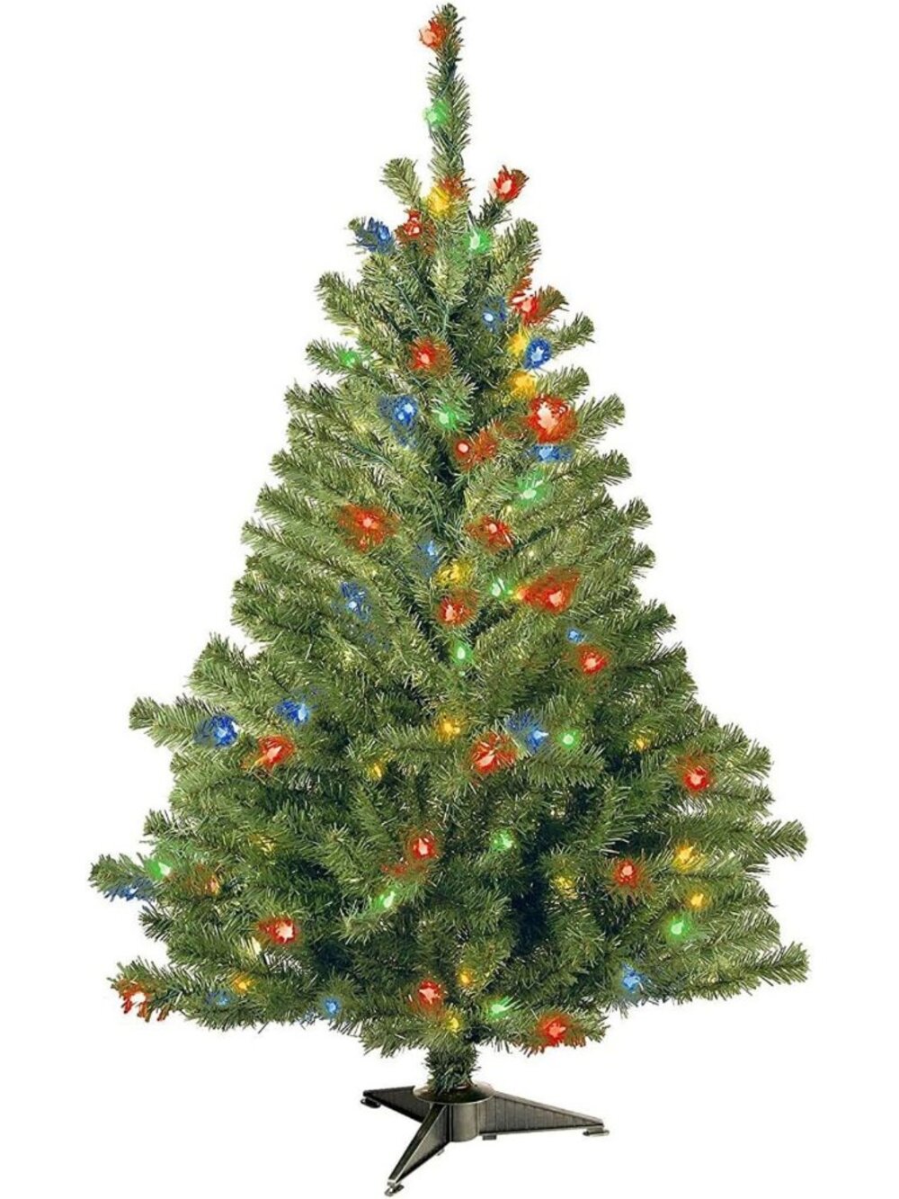 4ft Pre-Lit Christmas Tree, Kincaid Spruce, Perfect Holiday Decor, Easy Setup